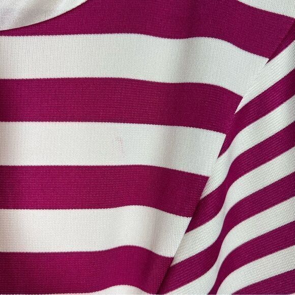 New York & Company Pink Striped Sleeveless Stretch A-Line Dress Women's Medium - Picture 3 of 7
